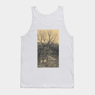 Old tree and stream with a ferry Tank Top